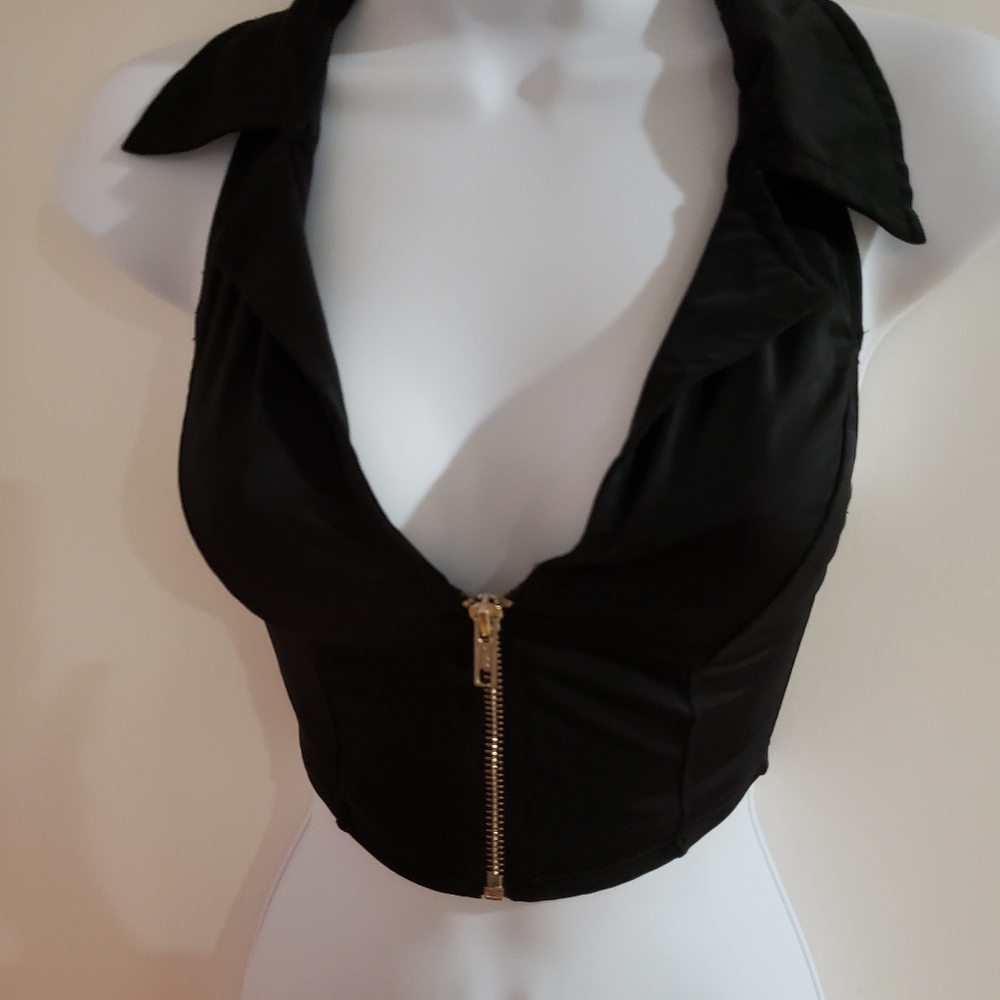 Fredericks of Hollywood size small Black crop top